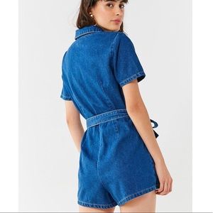urban outfitters denim romper